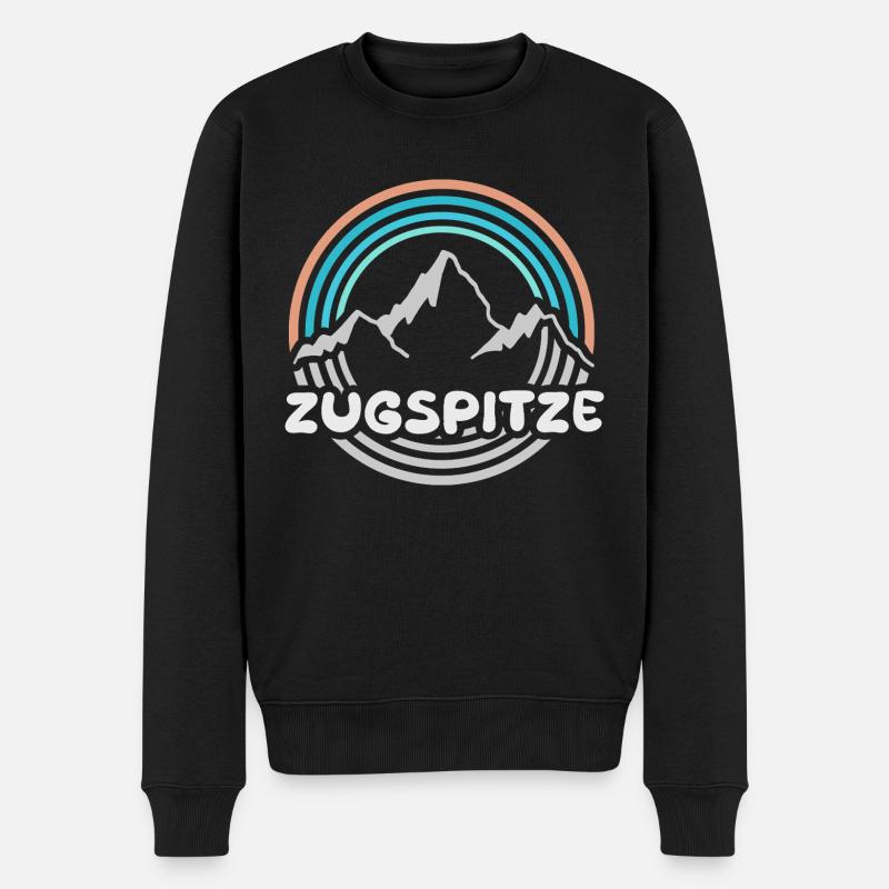 La Zugspitze comme une montagne - Pull Premium bio Homme - noir