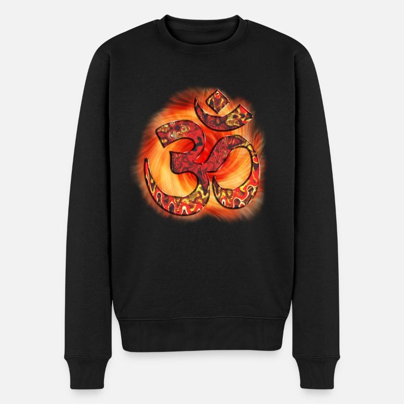 om - Männer Premium Bio Pullover - Schwarz