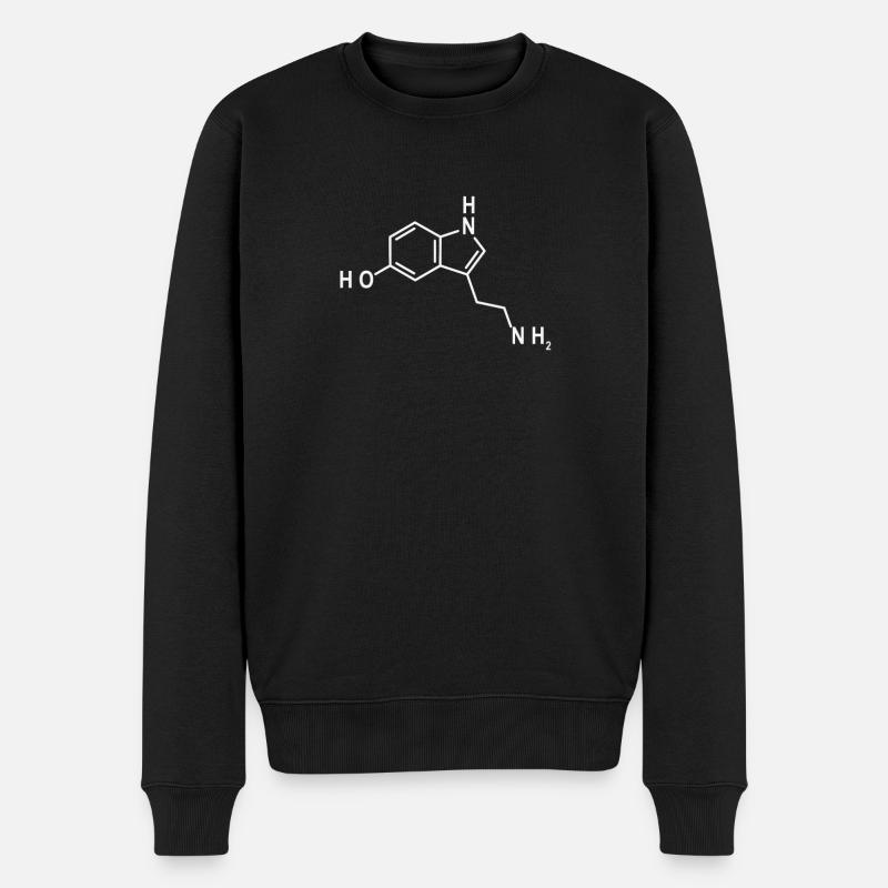 Serotonin - Männer Premium Bio Pullover - Schwarz