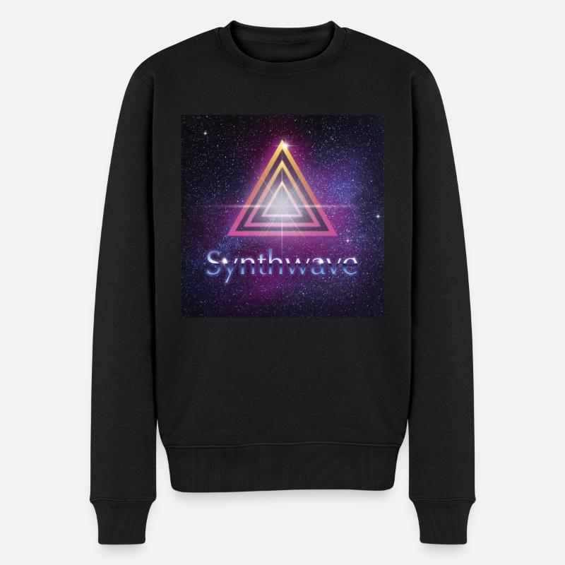 Synthwave - Men's Premium Organic Jumper - black