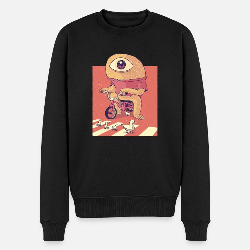 Cyclope Bicycle Cartoon - Pull Premium bio Homme - noir