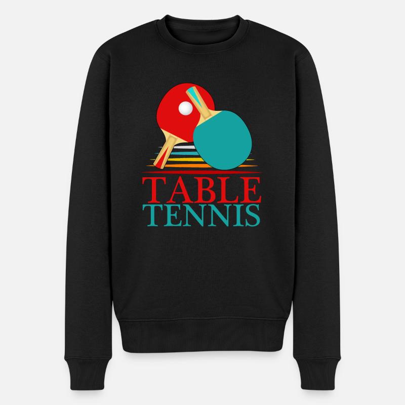 Tischtennis - Männer Premium Bio Pullover - Schwarz