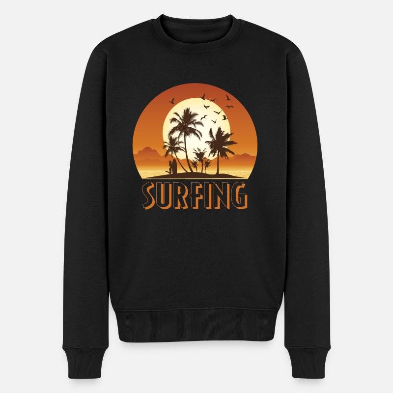 Surf surf surf - Pull Premium bio Homme - noir