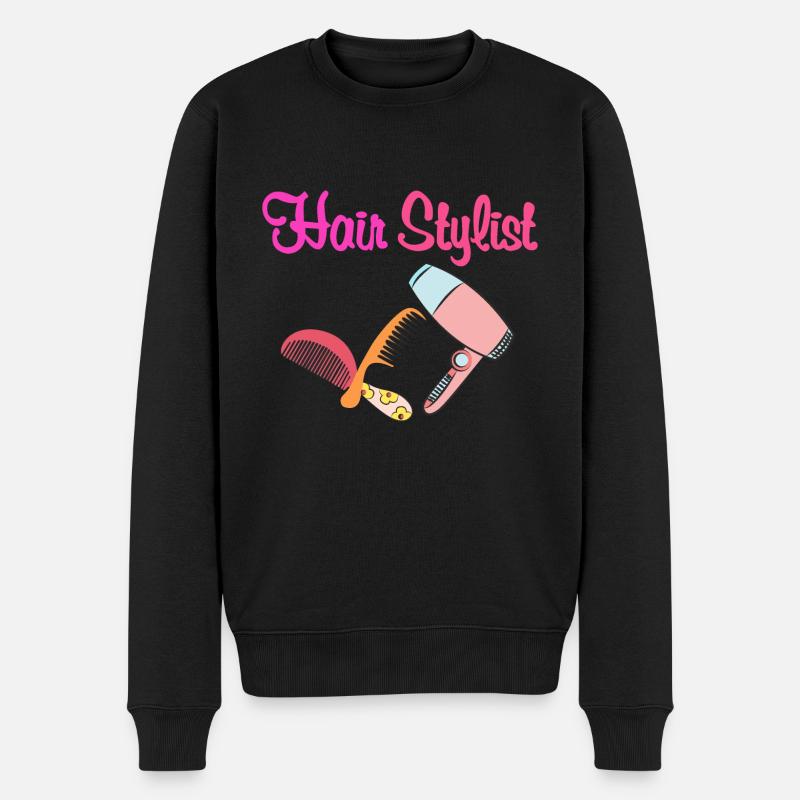 Hair Stylist - Männer Premium Bio Pullover - Schwarz