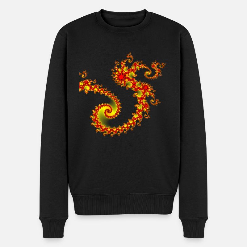 Mandelbrot 4 - Männer Premium Bio Pullover - Schwarz