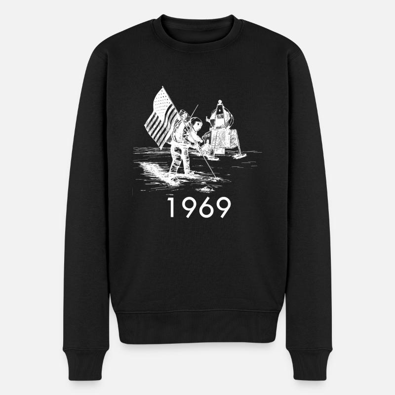Moonlanding 1969 - Pull Premium bio Homme - noir