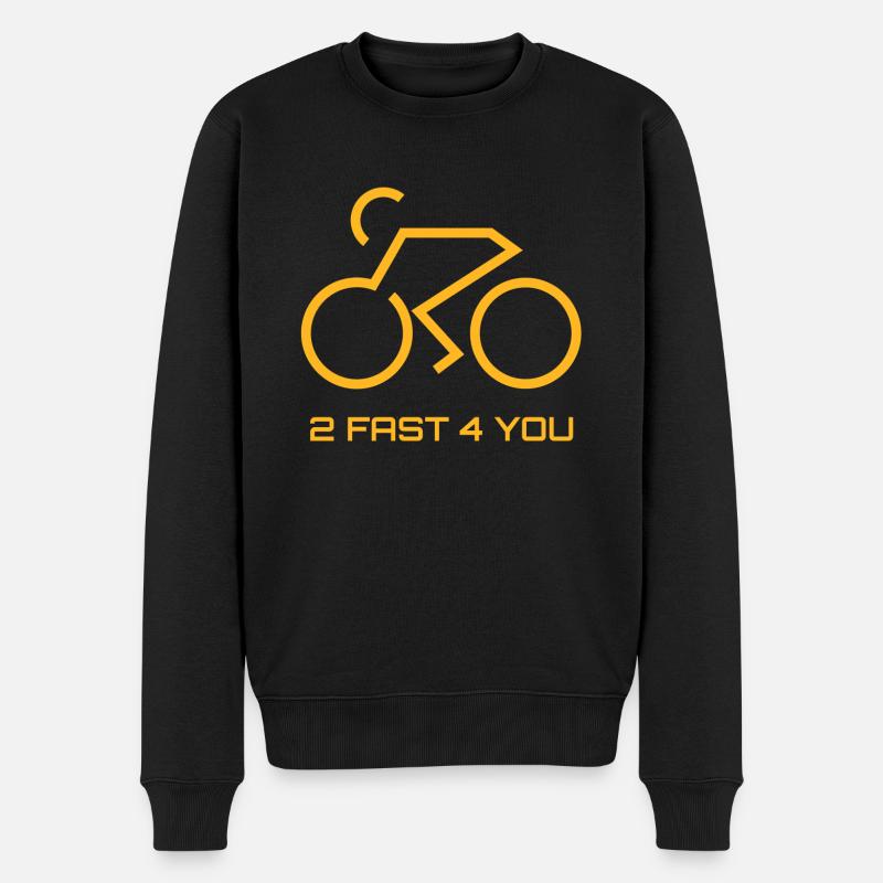 Rennrad - Männer Premium Bio Pullover - Schwarz