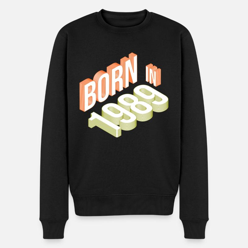 Né en 1989 - Pull Premium bio Homme - noir