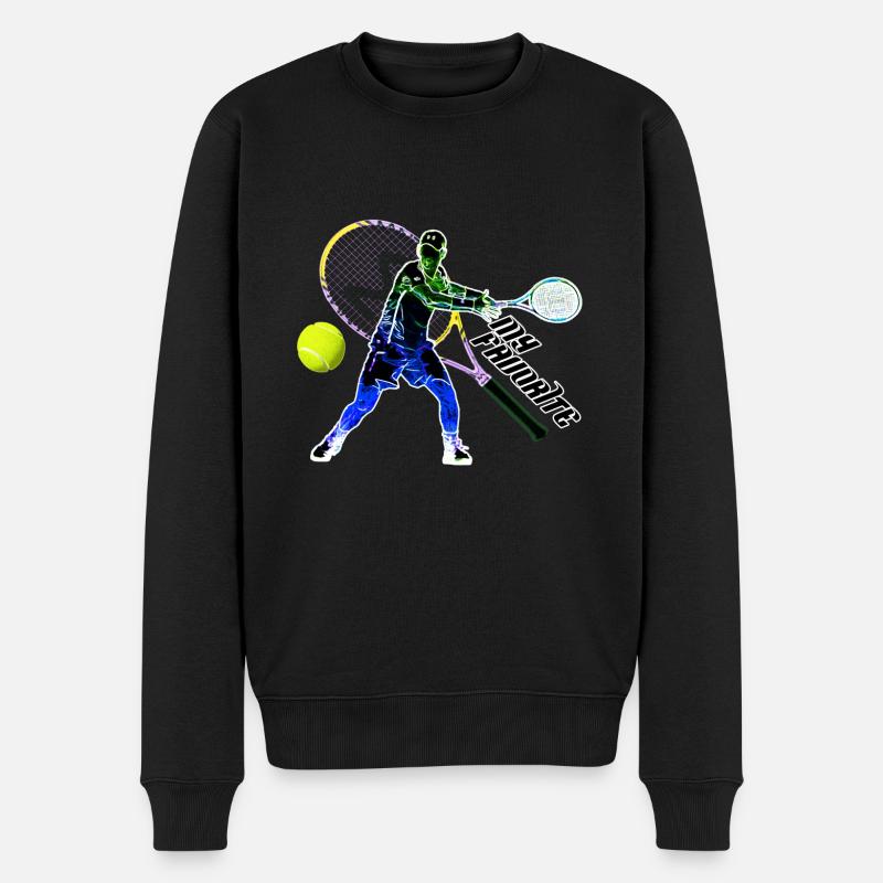 tennis 9 - Pull Premium bio Homme - noir