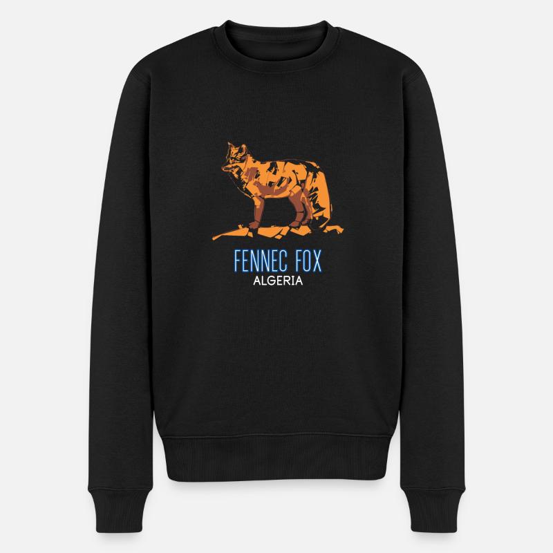 algeria animal F - Männer Premium Bio Pullover - Schwarz