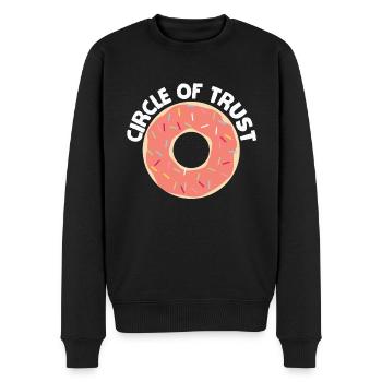 Donuts Kreis des Vertrauens Foodie Geschenk - Männer Premium Bio Pullover - Schwarz - Vorne - Nico (187cm)