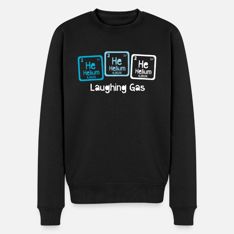 Helium Lachgas - Männer Premium Bio Pullover - Schwarz