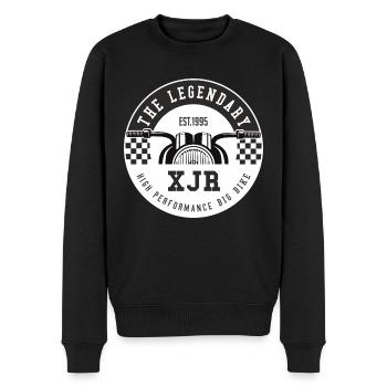 XJR Motorrad Motiv - Männer Premium Bio Pullover - Schwarz - Vorne - Nico (187cm)