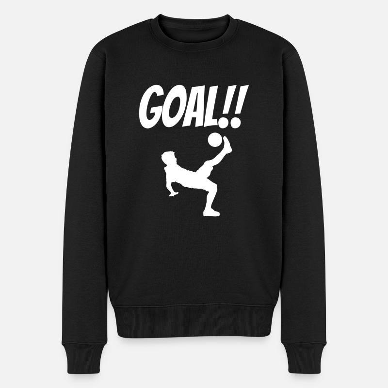 Fußball, Goal - Männer Premium Bio Pullover - Schwarz