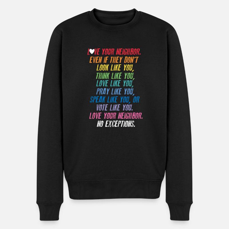 Tolérance - Pull Premium bio Homme - noir