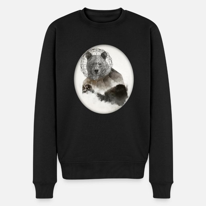 Ours ours poly art - Pull Premium bio Homme - noir