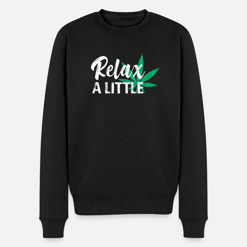 Herbe Fumer Relax - Pull Premium bio Homme - noir