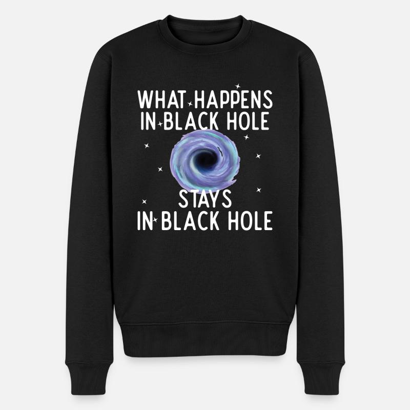 Trou noir What happens stays - Pull Premium bio Homme - noir