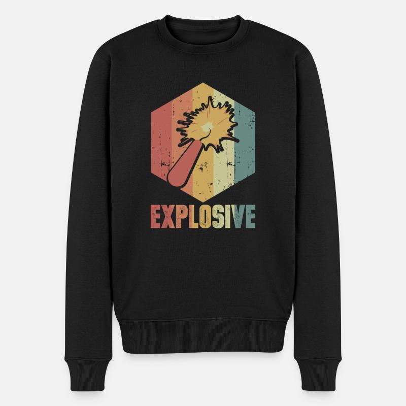Dynamite Explosion Retro Cool Gift - Men's Premium Organic Jumper - black