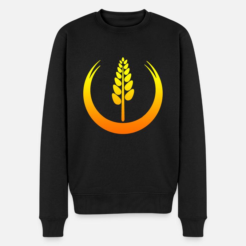Getreide - Männer Premium Bio Pullover - Schwarz