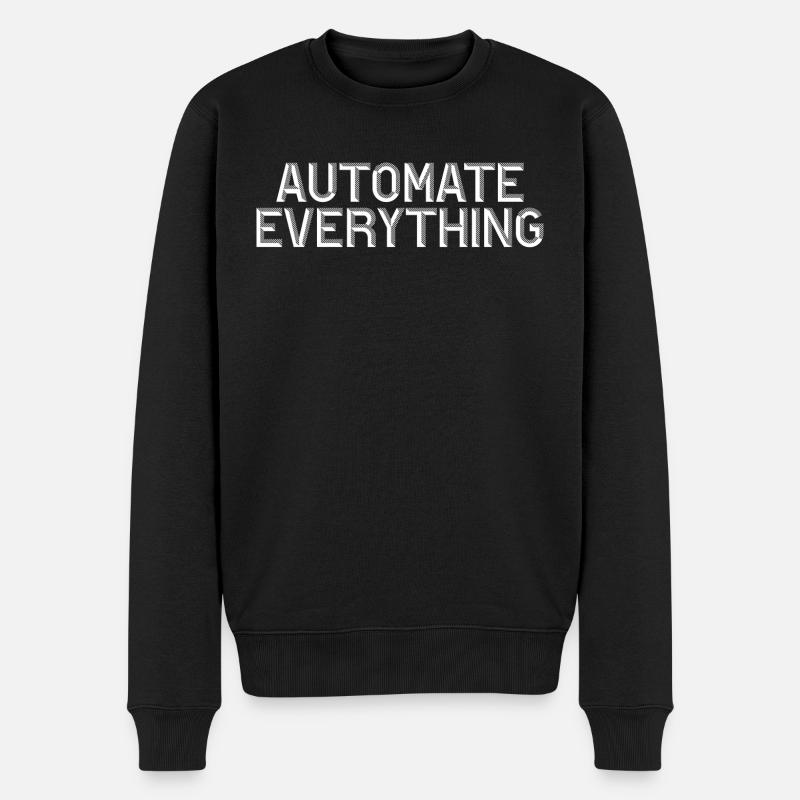 Roboter Automatisierung - Männer Premium Bio Pullover - Schwarz