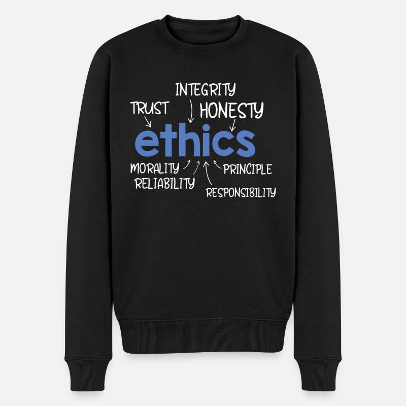 Éthique Mot Description - Pull Premium bio Homme - noir