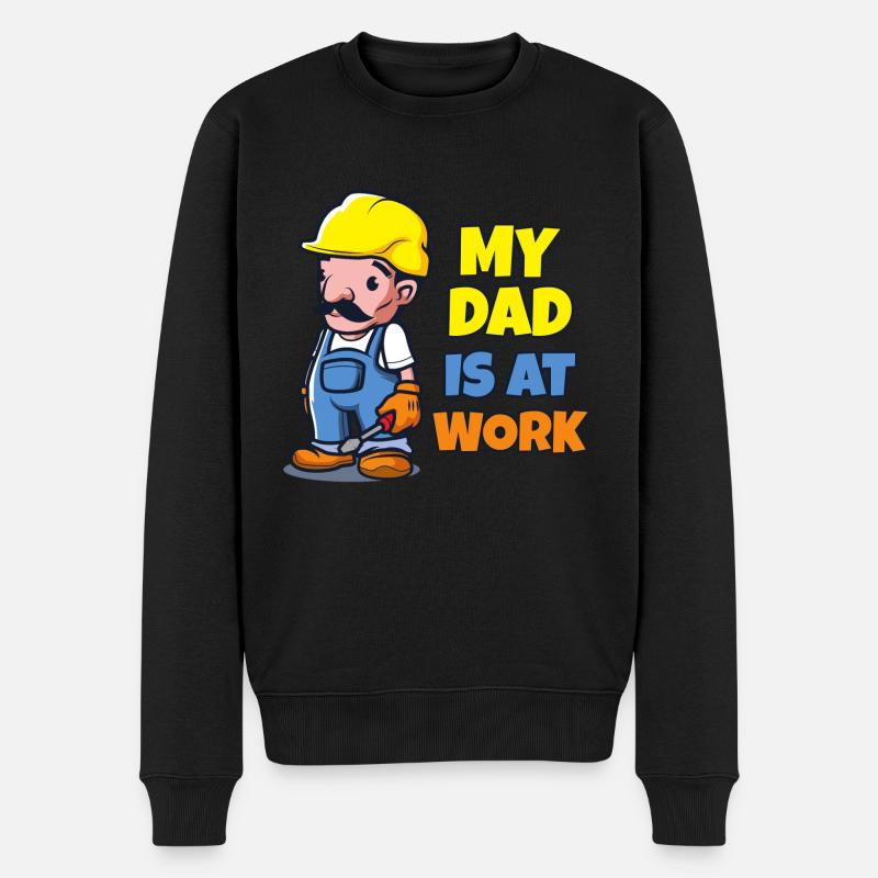 Mon père est au travail - Pull Premium bio Homme - noir