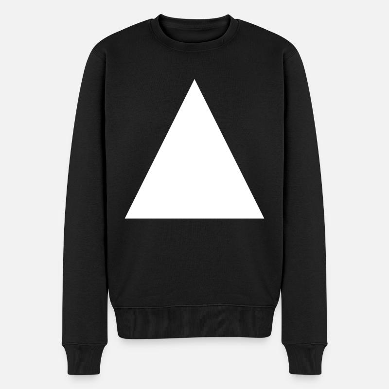 Triangle blanc - Pull Premium bio Homme - noir