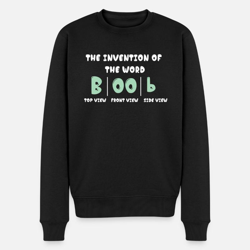 seins mot invention boobs - Pull Premium bio Homme - noir