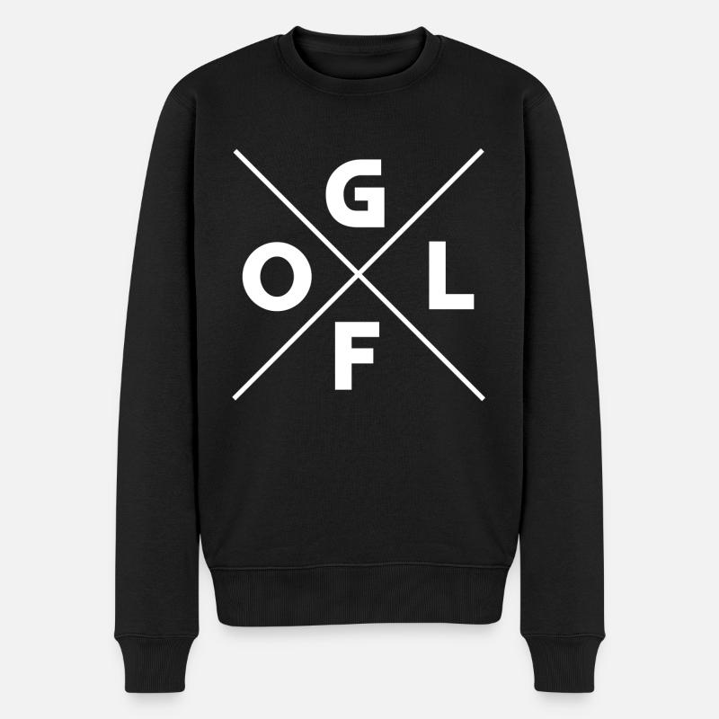 Golf X Golfer Golfen - Männer Premium Bio Pullover - Schwarz