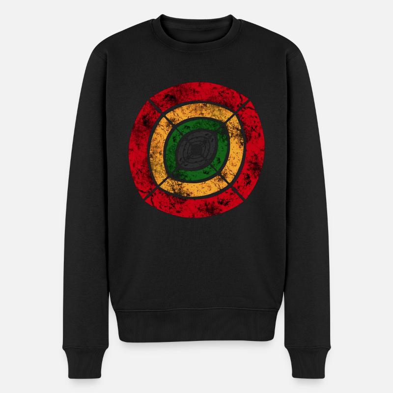 reggae africa sign big - Männer Premium Bio Pullover - Schwarz