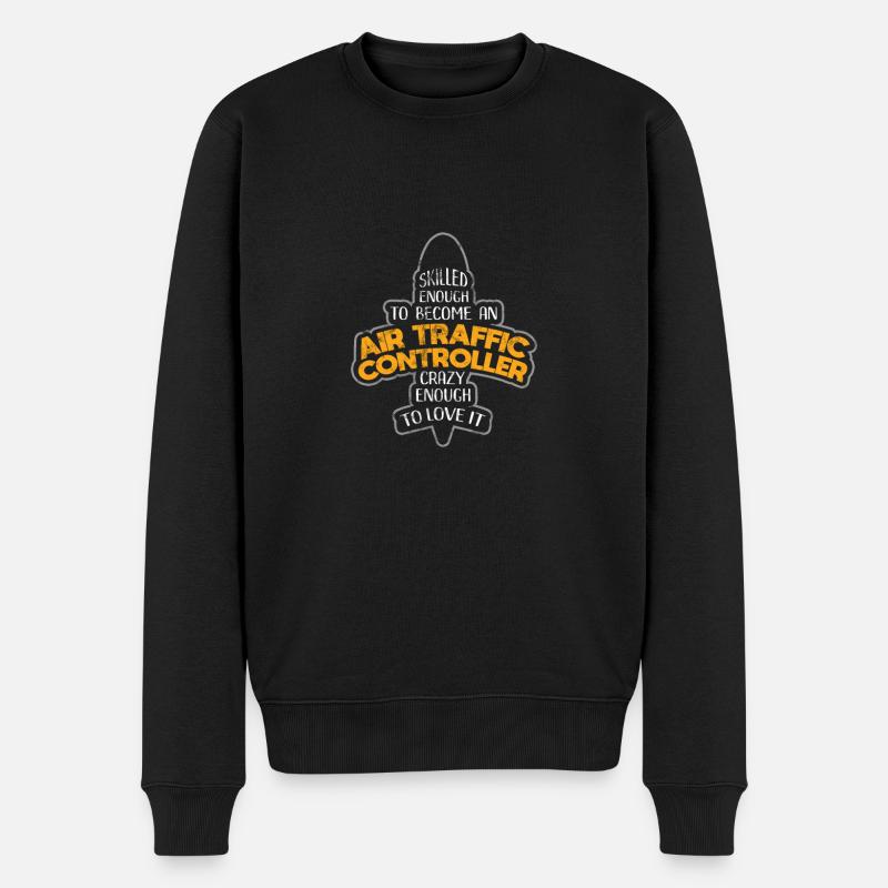 Fluglotse Air Traffic Controller - ATC Luftverkehr - Männer Premium Bio Pullover - Schwarz