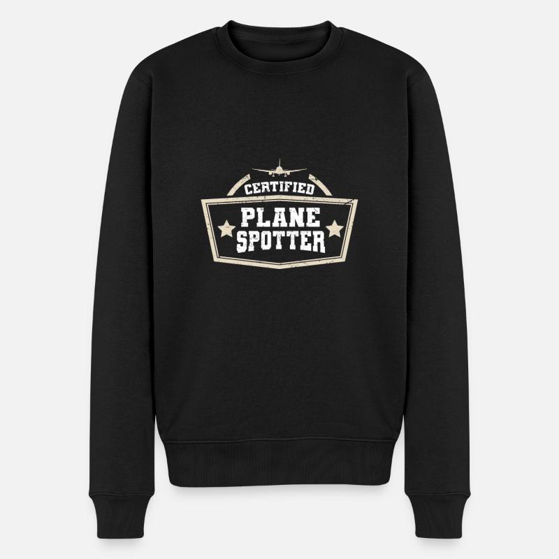 Planespotter Planespotting - Flugzeug Fotograph - Männer Premium Bio Pullover - Schwarz