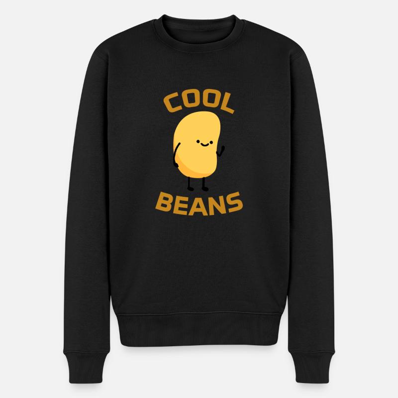 Cool Beans 40 F - Männer Premium Bio Pullover - Schwarz