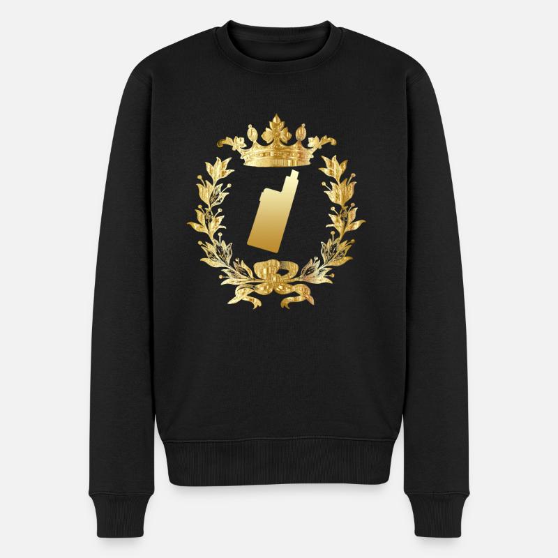 E-zigarette Vape Ecig Dampfer Geschenk - Männer Premium Bio Pullover - Schwarz