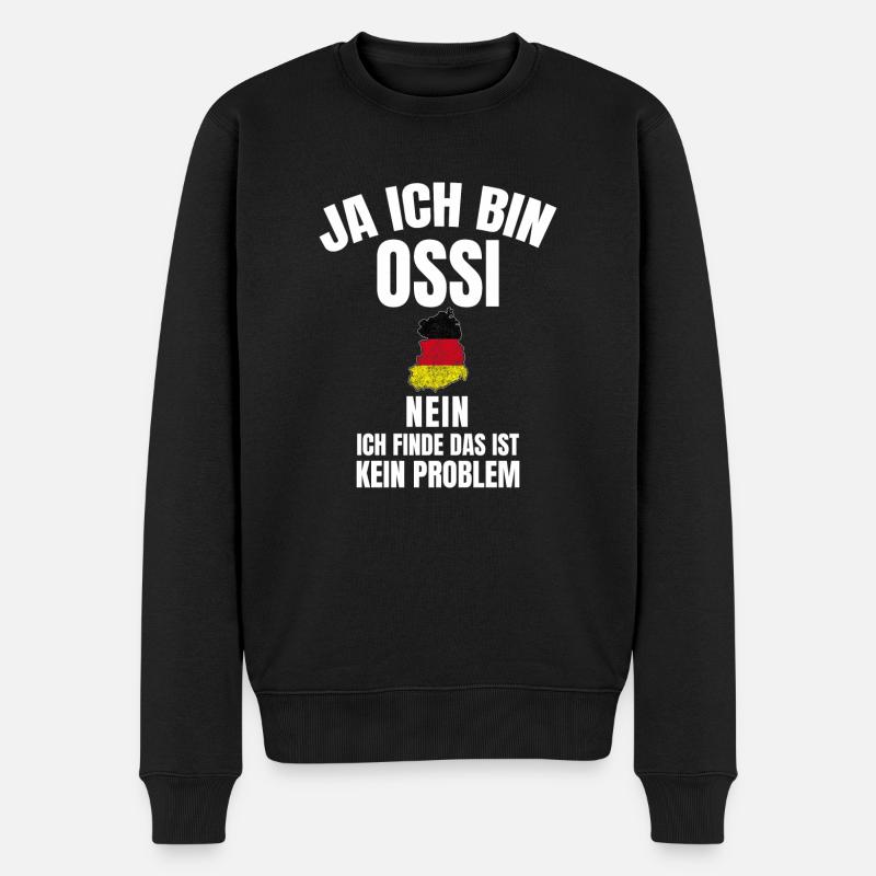 Original Ossi: Kult aus dem Osten – Ossi-Design - Männer Premium Bio Pullover - Schwarz