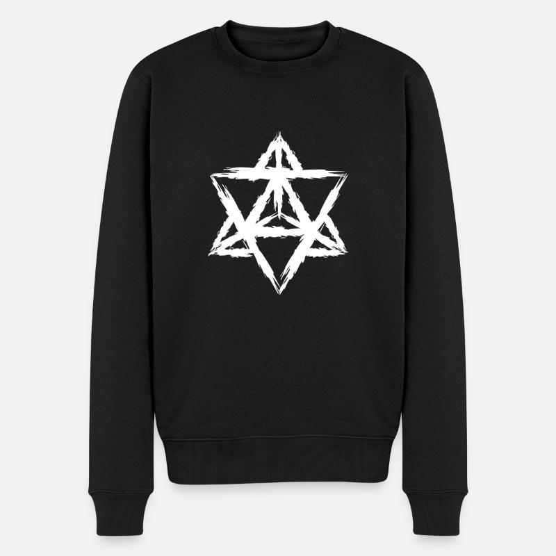 Merkaba symbole géométrie sacrée - Pull Premium bio Homme - noir