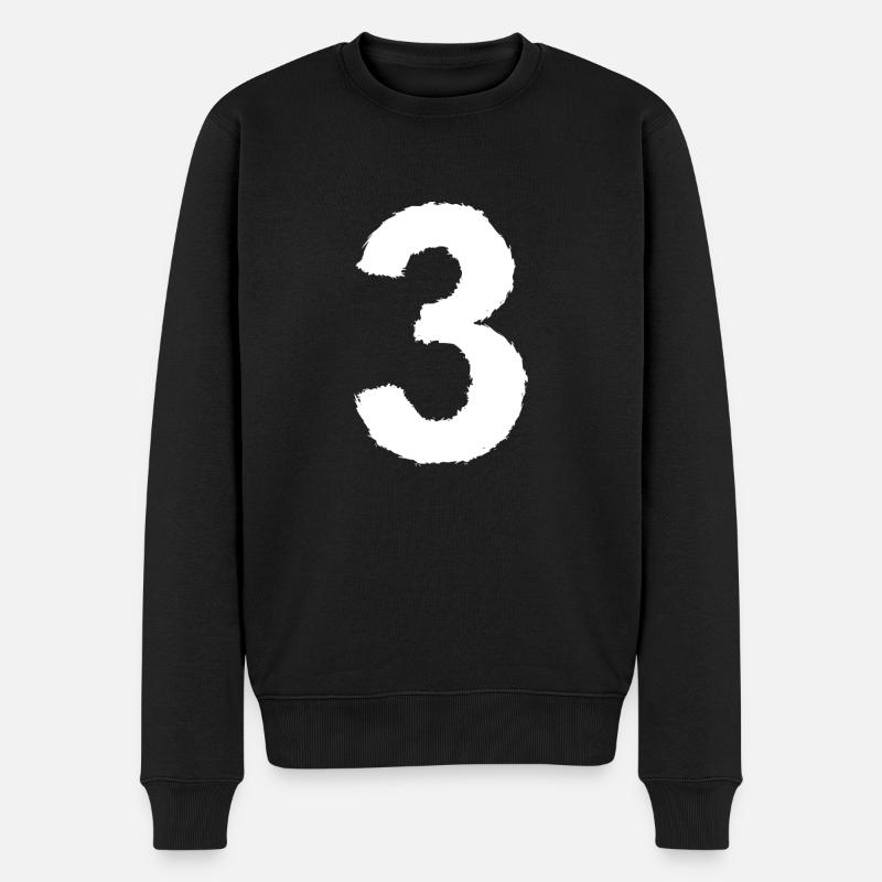 Numéro 3 numéro préféré - Pull Premium bio Homme - noir