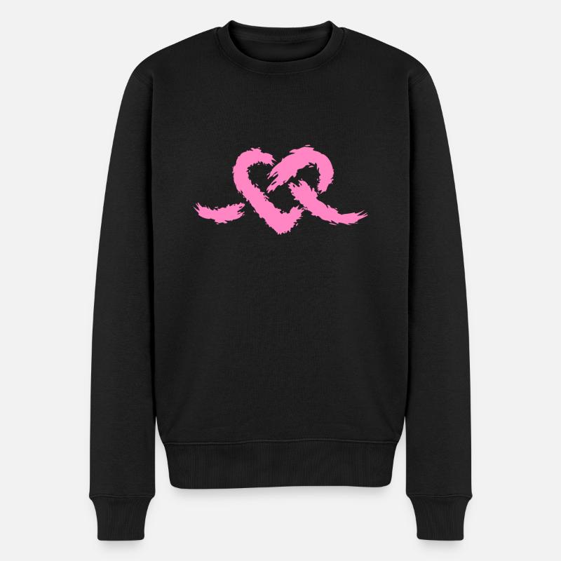 Herz Knoten - Männer Premium Bio Pullover - Schwarz