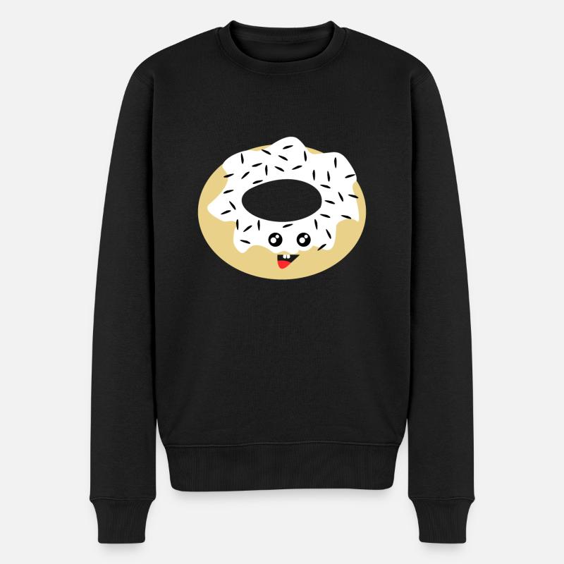 Donut - Männer Premium Bio Pullover - Schwarz