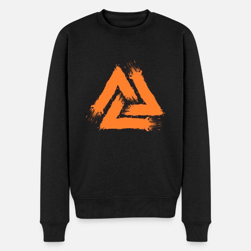 Valknut Symbol - Männer Premium Bio Pullover - Schwarz