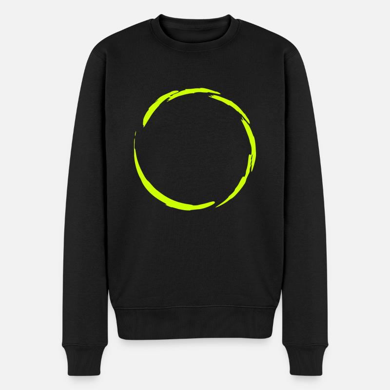 Kreis Symbol Gelb - Männer Premium Bio Pullover - Schwarz