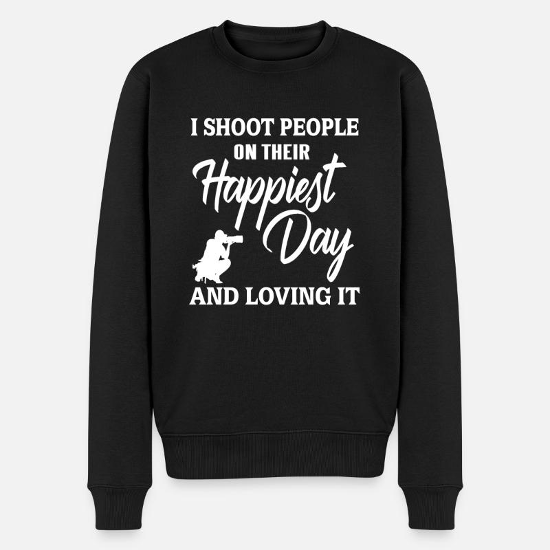 Fotograf - Männer Premium Bio Pullover - Schwarz
