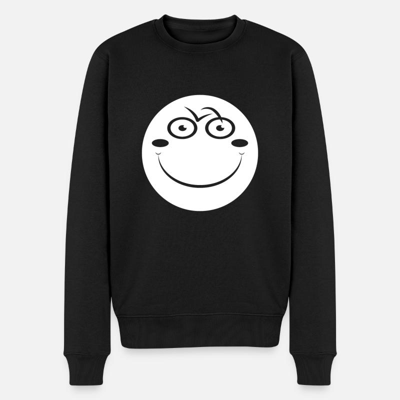 Fahrrad Bike Bicycle Smile Geschenk - Männer Premium Bio Pullover - Schwarz