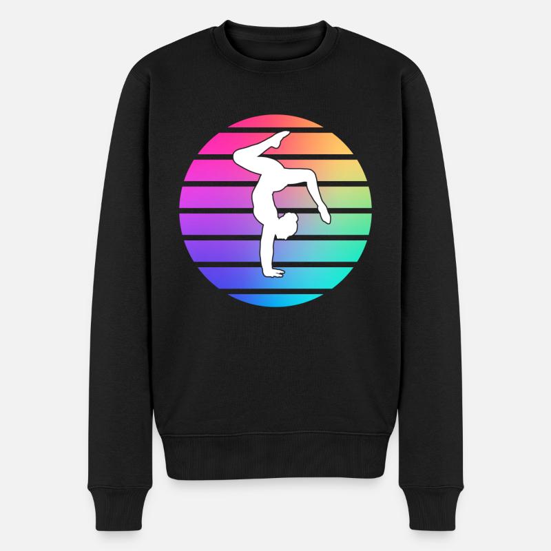 Turnen Turner Geräteturnen Sport Spruch Turnerin - Männer Premium Bio Pullover - Schwarz