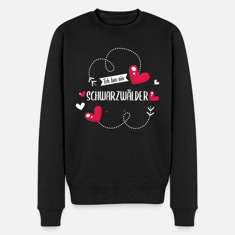 Schwarzwald Schwarzwälder Heimat Spruch - Männer Premium Bio Pullover - Schwarz