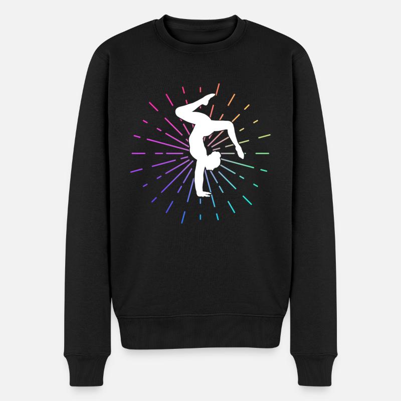 Turnen Turner Geräteturnen Sport Spruch Turnerin - Männer Premium Bio Pullover - Schwarz