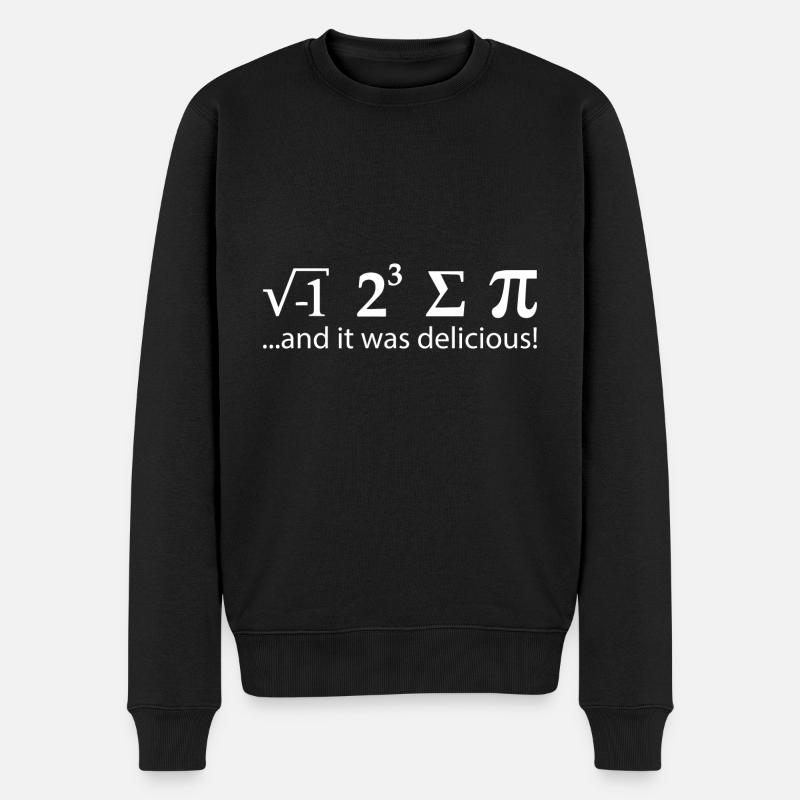I ate some pie Pi Math Mathe Spruch Delicious - Männer Premium Bio Pullover - Schwarz