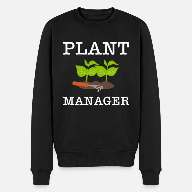 Plant Manager Gärtner Gärtnerin Gartenarbeit - Männer Premium Bio Pullover - Schwarz