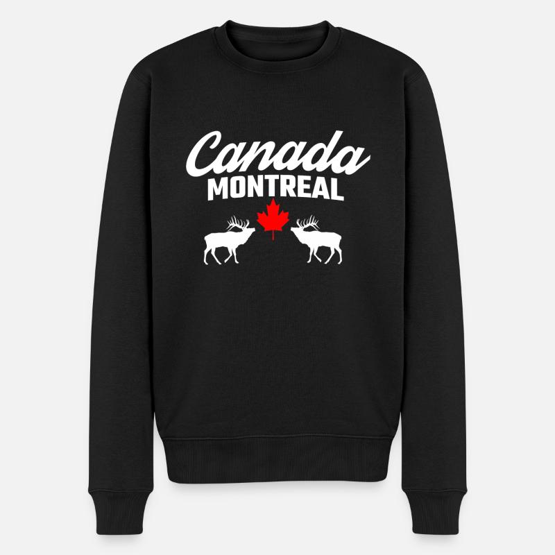 Canada Montréal - Pull Premium bio Homme - noir